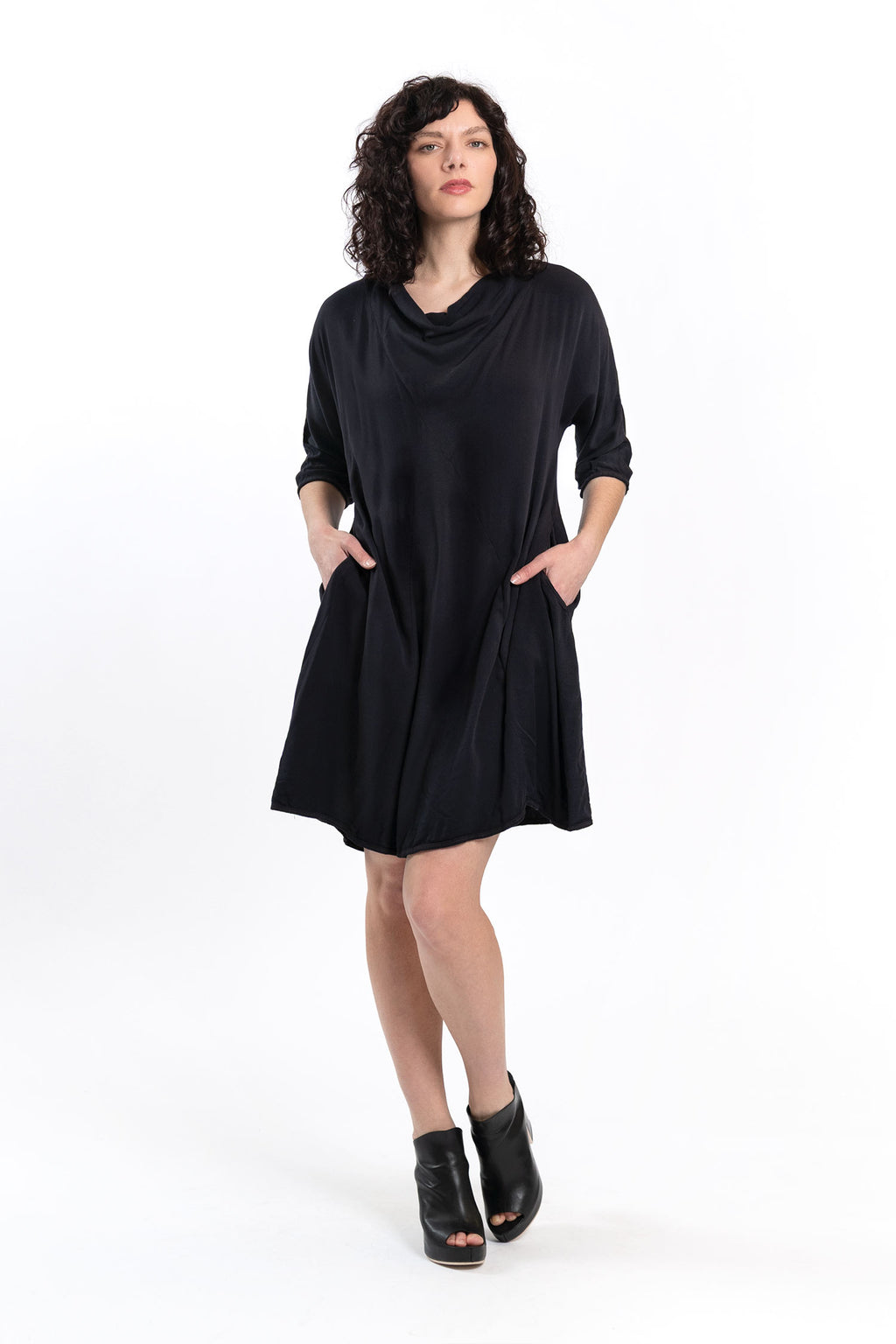 New Geneva Dress - charcoal | Cynthia Ashby