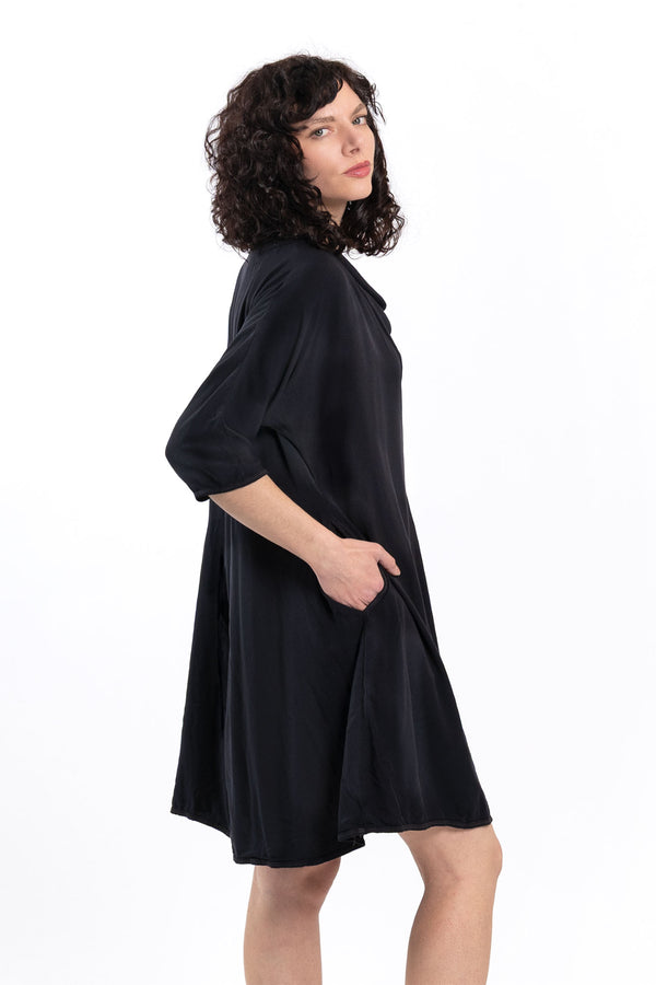 black linen dress shirt mens Men's Lightweight 100% Linen Shirt In Black main image 1