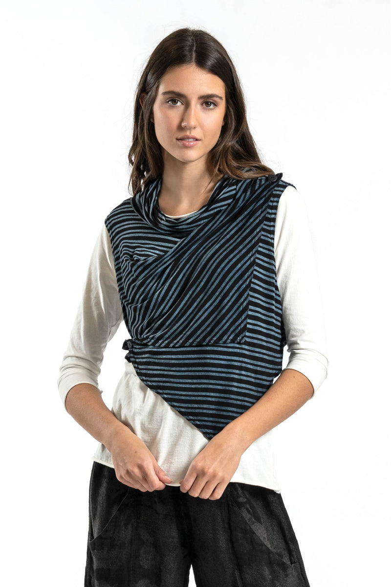 Striped Kate Cowl Vest
